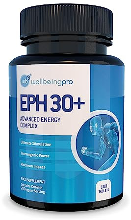 WBP Eph30+ - Advanced Energy Complex - Super Strength Keto Diet & Weight Loss Tablets - Vegan Friendly Thermogenic Metabolism Booster - GMP Certified UK Made Supplement - 100 Tablets