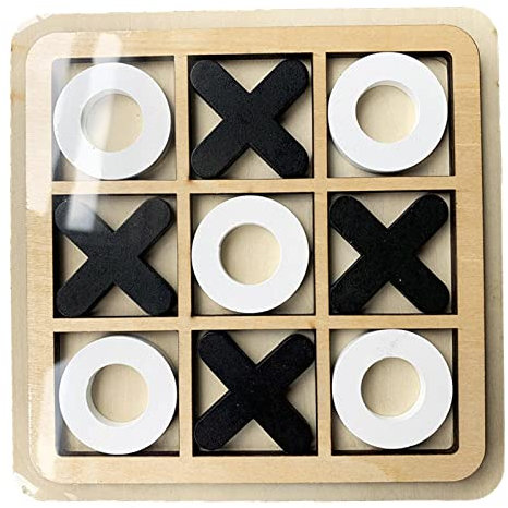 Tic-Tac-Toe-Spiel Hölzerne Klassische 2 In 1 Brettspiele Tischdekor Tabletop Holzbrettspiel -Tischbrett Aus Holz, Wettbewerbsfähige Für Couchtischdekoration Partyspiele