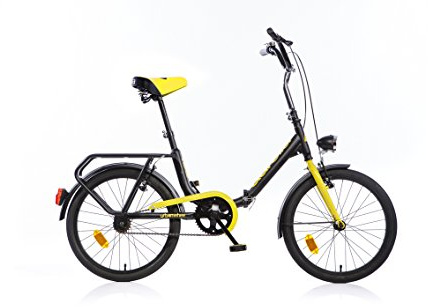 Klapprad Faltrad Dino Bikes Aurelia Folding 20 Zoll Schwarz Gelb