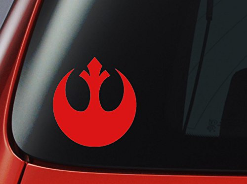 Vinyl Decal - RED Star Wars Rebellion Logo - Resistance Crest - Car, Window, Wall, Laptop Sticker