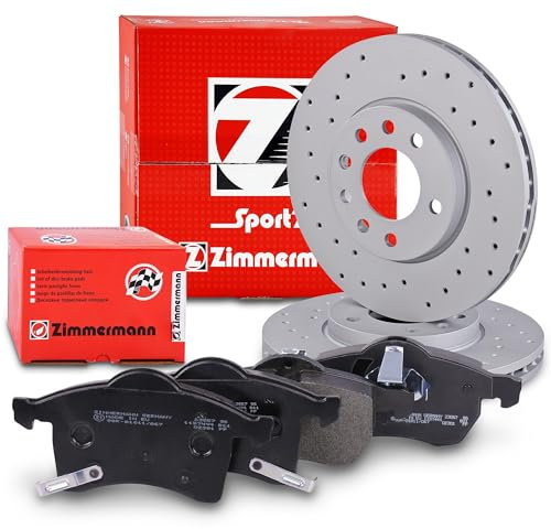 ZIMMERMANN Bremsenset Vorderachse inkl. Gelochte Bremsscheiben Belüftet Ø 280 mm + Bremsbeläge vorne Kompatibel mit OPEL ASTRA G, ZAFIRA A (T98)