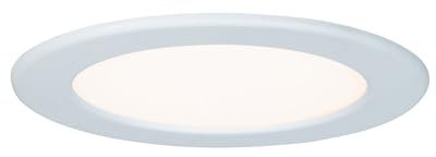 Paulmann 92062 LED Einbaupanel rund incl. 1x12 Watt IP44 Panel Weiß Deckenleuchte Kunststoff Wohnzimmerlampe 2700 K
