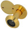 Amig - Spioncino per Porta | Obiettivo Superangolare | Per Porte d'Ingresso Interne ed Esterne | Colore Ottonato | Acciaio | Dimensioni Diametro 14 mm | Spessore della Porta 35-55 mm
