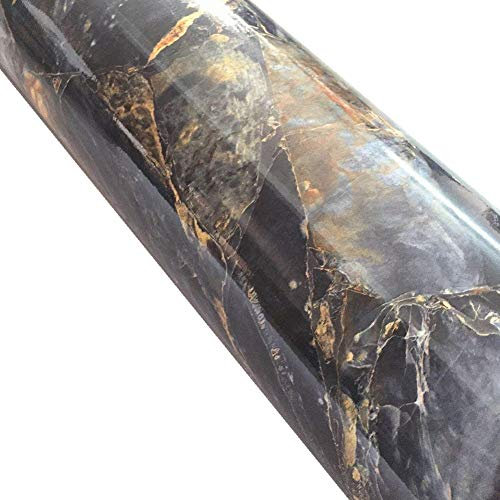 WDragon Klebefolie in Granit-Marmor-Optik, selbstklebend, glänzend, Vinyl, für die Küche, Arbeitsplatte, Wandaufkleber, Abziehfolie 61 x 200,7 cm
