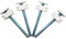 Baby Gate Guru Extralange Spindelstangen Druck Mounted Tore Ersatz Set - 4 Packung mit M10 Spindelschraube Schrauben für Baby und Haustier-Sicherheits-Gates (10mm, Weiß)