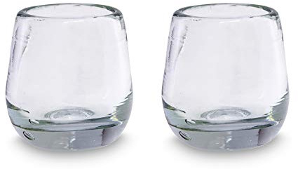 mitienda mit Liebe gemacht Original mexikanische Schnapsgläser 2cl 2er Set Barril transparent Shotgläser mundgeblasen