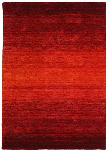RugVista Gabbeh Rainbow, Teppich, Gabbeh, 200 x 140 cm, Rechteckig, Niedriger Stapel, Nur chemische Reinigung, Care & Fair Zertifiziert, Rot