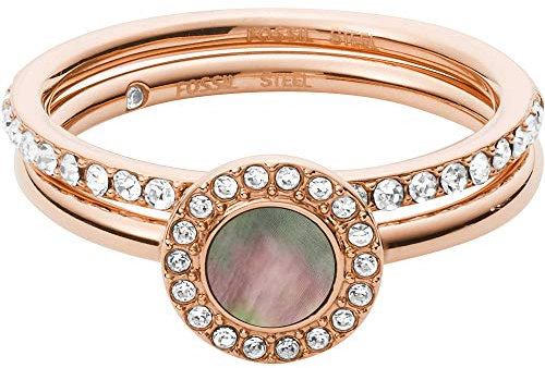 Fossil Ring Für Frauen, 17,5 mm Rose Gold Edelstahl Ring, JF02954791