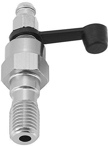 KIMISS M10x1,25mm Vis de Purge de Boulon Banjo,Cylindre de Frein Moto Étrier de Frein Vis de Purge Mamelon Vis Banjo + Dust (Argent)