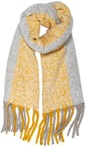 Caspar SC485 Damen XXL Fransen Karo Schal