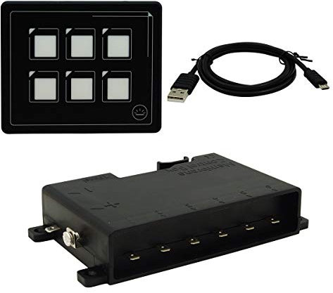 12v 24v 6 pines Película Panel de interruptor de pantalla táctil LED integrado PPTC con cable USB y caja de control de membrana IP66 para caravana de camiones de coche RV Yate Barco