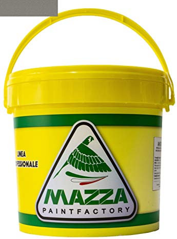 MAZZA Colorificio Pittura per Interni Lavabile Acrilica Lt 5-14 Per Muri Interni Ed Esterni Bianca e Colorata Colorificio (5 Litri, Silver3 Mz1151/5)