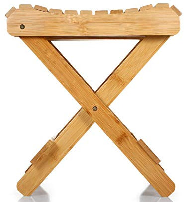 YuuHeeER Chaise pliante en bambou naturel - Chaise pliante portable - Tabouret en bois de bambou - Chaise de salle de bain - 1 pièce