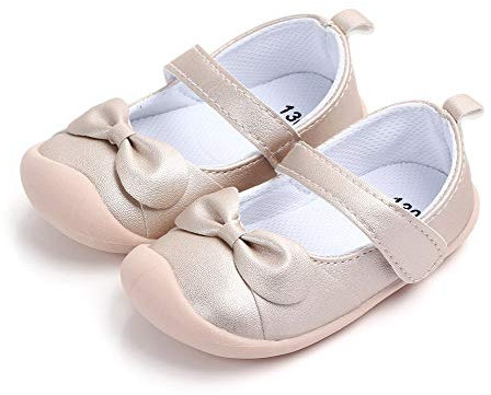 LACOFIA Ballerine per neonata Scarpe Primi Passi Antiscivolo per Bambina Oro 22
