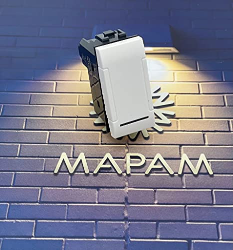 TOT Electric Frutti Bianco Compatibili con supporti 3 4 7 moduli Living Light LN4703 / Living Air LN4703C / Living International L4703 Presa Bivalente Shuko Interruttori Dimmer (Interruttore)