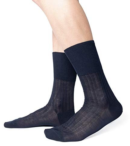 Ciocca Calze Uomo corte sanitarie in 100% Cotone Filo di Scozia, senza elastico - per diabetici - 3/6 paia - Made in Italy - Tre taglie [349/1_085_105_3]