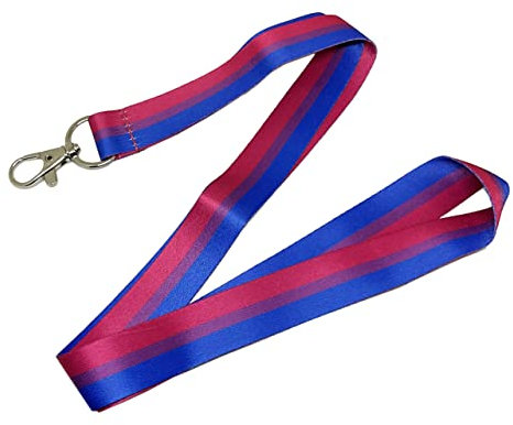 PinMaze Bisexuelles Schlüsselband – Gay Lesbian Pride LGBTQ Flagge, Schlüsselanhänger, Abzeichenhalter