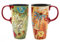 Topadorn Set of 2 Ceramic Coffee Travel Mug Coffee Cup with Lid and Handle, 17oz Large Capacity Mug Home Office Gift