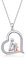 PHNIBIRD Katzen Halskette Silber 925 mit Zirkonia Damen Kette mit Herz Anhänger Geschenke Für Mutter Frauen Mädchen 45+5cm