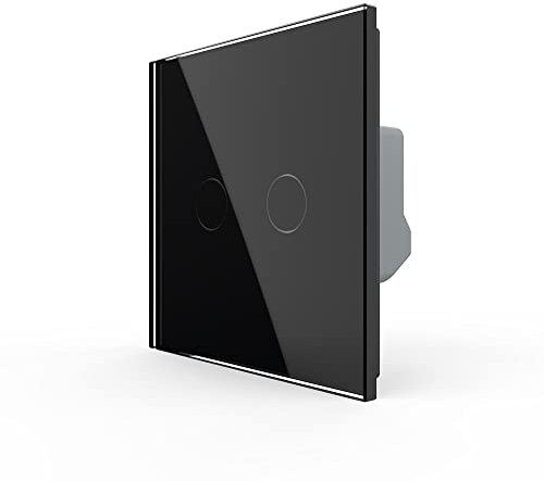 Livolo Zigbee Rolladenschalter Jalousien Schalter Markisenschalter WIFI Rolladensteuerung VL-FC2NWZ-2GS21-12-A Schwarz