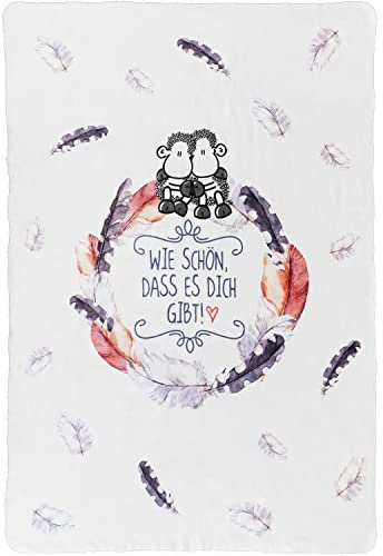 Sheepworld Sherpa-Decke »Wie schön, DASS es Dich gibt« | Flauschdecke, Polyester, 130 x 180 cm, Motivdruck | Geschenk Freunde, Freundin | L7007