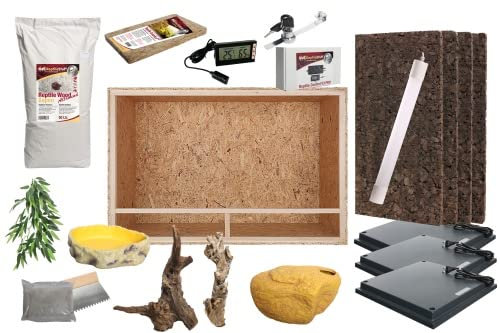 M&S Reptilien Komplettset: Für größere Boas und Pythons (150x80x80cm) Terrarium OHNE! Terrarium