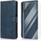 ARRYNN Cover per Samsung Galaxy A14 4G/5G con Vetro Temperato - Custodia a Libro in Pelle con Portafoglio e Supporto Magnetico - Blu