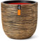 Capi Europe - Pot Boule Rib NL - 35x34 - Or - Ouverture Ø29 - Pot pour Une Utilisation à l'intérieur et à l'extérieur - Incassable - 100% Recyclable - KBGR932