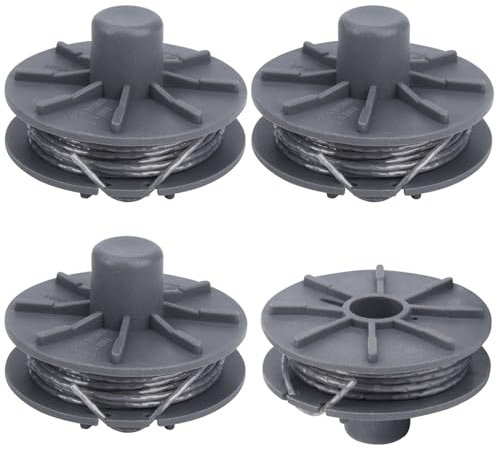 Eyoloty Rasentrimmer Fadenspule 5307-20 passend für Gardena Art 9805, 9806, 9807,9808, 9809, 9827, 8846, 8847, 8848, 9870, 9872, 9874 Ersatzfadenspule 6.1 m Länge Ø 1,6 mm (4 Stück)