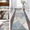Teppich Läufer Flur rutschfest Küchenläufer Grau Grün Gold Korridor Teppichläufer Waschbar 80X150CM Modern Lang Flurläufer Teppichmatte Küche Schlafzimmer Kinderzimmer Wohnzimmer Meterware Fußmatten