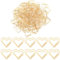 Mabor 100 Stück Büroklammern Herz Gold, Motiv Kreative Wachssiegel Wäscheklammer Eine Heart Paper Clips Cute Stationery Herzform Geeignet Zum Dekorieren Von Hochzeitspostkarten Schulbürobedarf