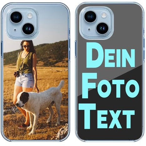 Sangkoo Personalisierte Handyhülle mit Foto für iPhone 15 Handy hülle selber gestalten Shutzhülle iPhone Handyhülle iPhone 15 Personalisiert (Für iPhone 15)