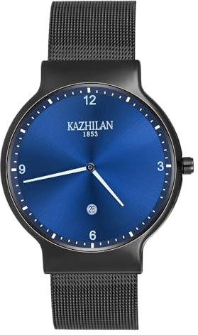 MicLee Montres à Quartz Homme Montre Ultra-Mince en Alliage avec Calendrier Cadran Minimaliste Bande en Acier Inoxydable pour Femmes Garçons, Bleu