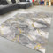 TT Home Wohnzimmer Teppich Kurzflor Wohnzimmerteppich 3D Optik Modern Marmor Design, Farbe:Grau Beige Gold, Größe:120x170 cm