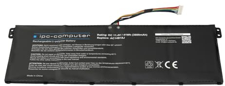 IPC-Computer KT.0030G.017 Akku 11,4V (AC14B18J) 41Wh | kompatibel mit Acer Aspire ES1-571, ES1-732, ES1-524, ES1-132, ES1-332, ES1-522, ES1-532G, TravelMate B1 (B117-M)