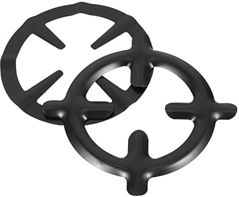 MUCKLILY 2pcs Pot Hob Oven Accessories Pan Holder Stand Reducer Ring L Brackets for Shelves Coffee Pot Pad Shelf Stand Pot Fixing Shelf Pot Holder Stainless Steel Household Iron Stove