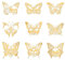 OLYCRAFT 9 Stück 4x4cm Goldene Metall Aufkleber Totenkopf Gesicht Schmetterlings Aufkleber Selbstklebende Aufkleber Tier Goldene Epoxid Aufkleber Für DIY Sammelalben Epoxidharz Dekoration