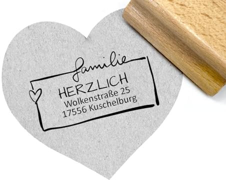 Stempel personalisiert, Adressstempel für Paare und Familie, Geschenk zur Hochzeit Verlobung mit Namen für Karten, Danksagung und mehr