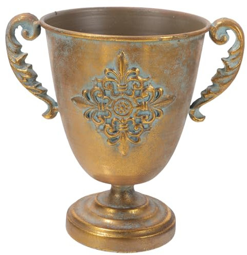 BESPORTBLE Jardinière Trophée Vintage Garniture en Métal Jardinière sur Pied Pot De Fleur en Fer Jardinières D'urnes De Jardin Pot De Fleur Urne Conteneur De Composition Plante Le Fer