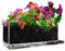 Dirfuny Pflanzgefäß für Fenster, transparenter Acryl-Blumentopf, rechteckig, für drinnen und draußen, transparenter Garten-Pflanztopf mit Ablaufloch