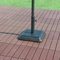 casa.pro Sonnenschirmständer Biccari Betonsockel 12 kg Sonnenschirmhalter für Schirmstöcke Ø30/34/38/45 mm Sonnenschirmfuß 35 x 35 x 5,5 cm inkl. Adapterrringe Schwarz