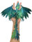 Dynamique Dragon Imprimé en 3D avec Ailes, Surprise Jouet de Fidget Dragon,Articulé Dragon Imprimé en 3D, Flexible et Posable Cristal Jouet de Dragon de pour Bureau,Cadeaux pour Kids (Vert et Bleu)