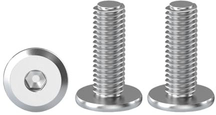 Drenky Viti Testa Piatta M5, 20 Pezzi Viti M6 Testa Piatta Viti a Testa Semicircolare In Acciaio Inox A2 V2A M5 X 16 mm Viti Di Connessione Per Mobili, Viti a Macchina Filettatura Completa