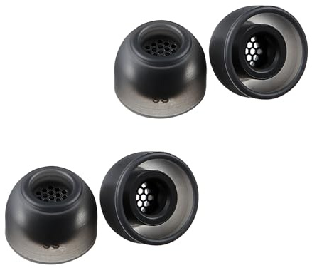 AZLA SednaEarfit MAX TWS 6 – Earbud Tips for Wireless Headphones - Noise Canceling Earbuds Replacement Tips - Eartips Compatible with Sony, Samsung, Sennheiser, and Devialet (Dark Gray, SS)
