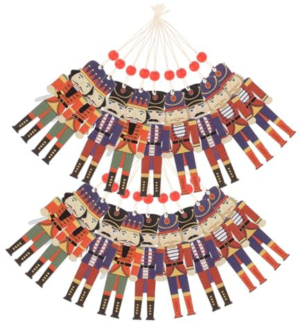 OKUMEYR Kreative Nussknacker Anhänger Für Weihnachtsbaum Farbige Dekorationen Für Weihnachten Festliche Heimdekoration Und