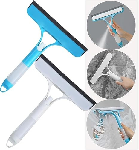 All-Purpose squeeges Wiper with Spray, Washer, Wiper, 3 Functions in 1,Perfect for Household