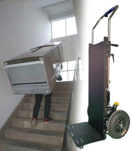 GESAIDES Elektrischer Treppensteiger-Sackkarre, Rollwagen zum Bewegen, 400 kg Tragkraft, Hochleistungs-Treppensteigerwagen, Handwagen, für Schwere Möbel
