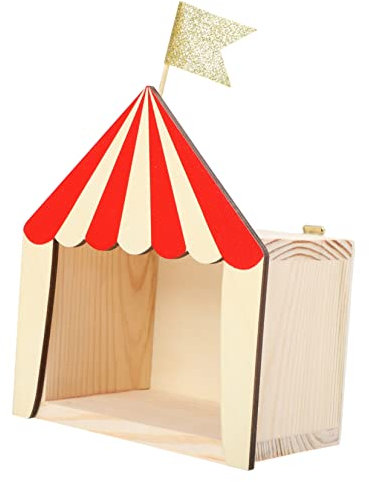 Zerodeko Zirkushausdekoration, Rotes Hausförmiges Regal für Kinderzimmer