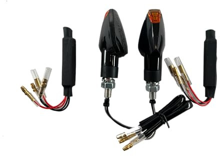 2 LED Blinker Schwarz Widerstände [E-Prüfzeichen] - Yamaha MT-03 MT-07 MT-09 MT-125