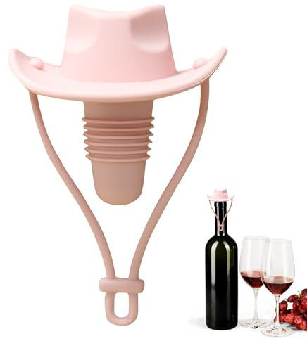 Cowboy Hat Wine Stopper - Silicone Hat Wine Stopper, Funny Shaped Stoppers Decorative sealers Bottle Caps, Reusable Preserver Tight Sealing for Home
